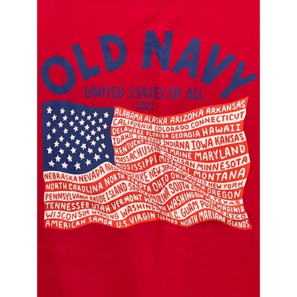 Old Navy Red Sleeveless Tank Top XXL Featuring USA Flag Graphic - Picture 9 of 9